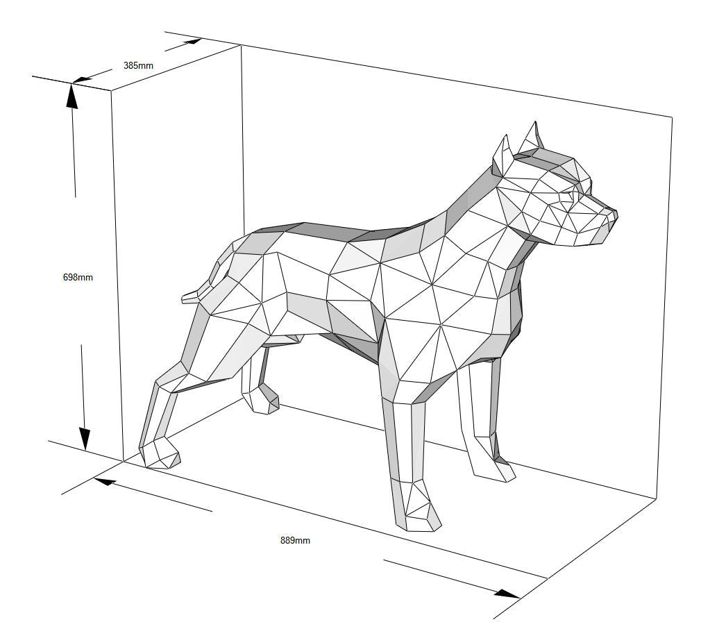 Pitbull! Weld it yourself with Digital plan for metal. Set of digital files include: .pdf – scheme, .dxf – CNC cutting.