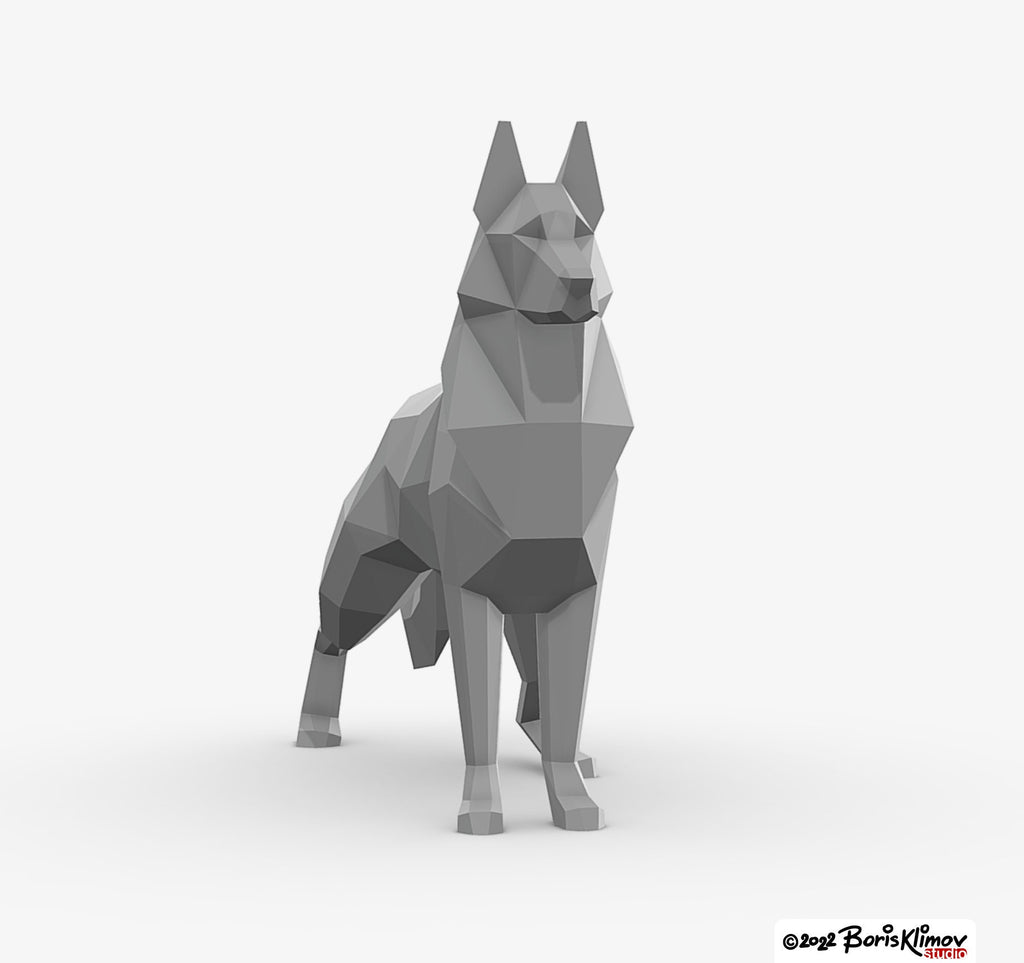German shepherd! Weld it yourself with Digital plan for metal. Set of digital files include: .pdf – scheme, .dxf – CNC cutting.