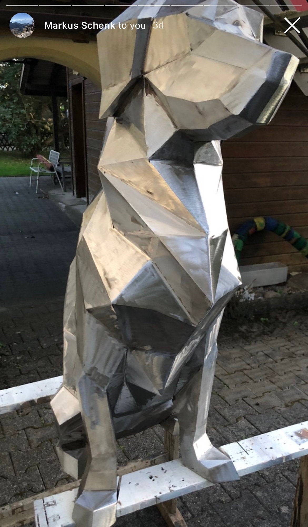 Golden Retriever! Weld it yourself with Digital plan for metal. Set of digital files include: .pdf – scheme, .dxf – CNC cutting.