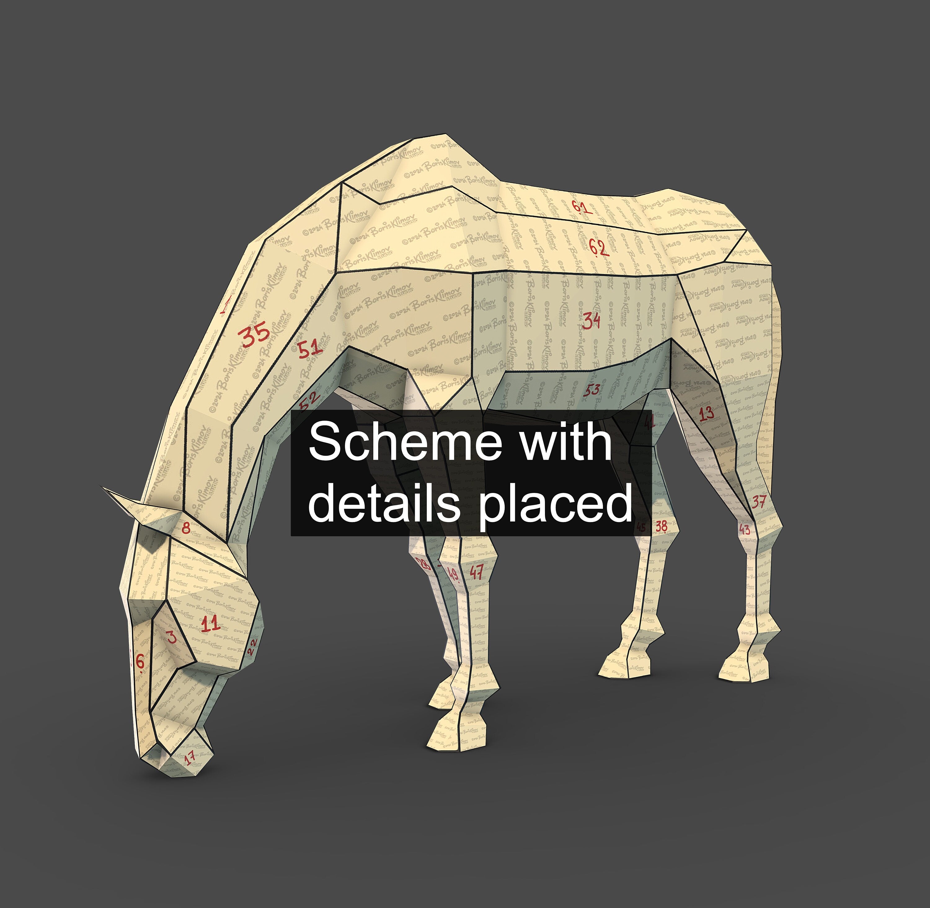 DIY Metal Horse Sculpture Plan: CNC Cut/Weld (pdf/dxf)