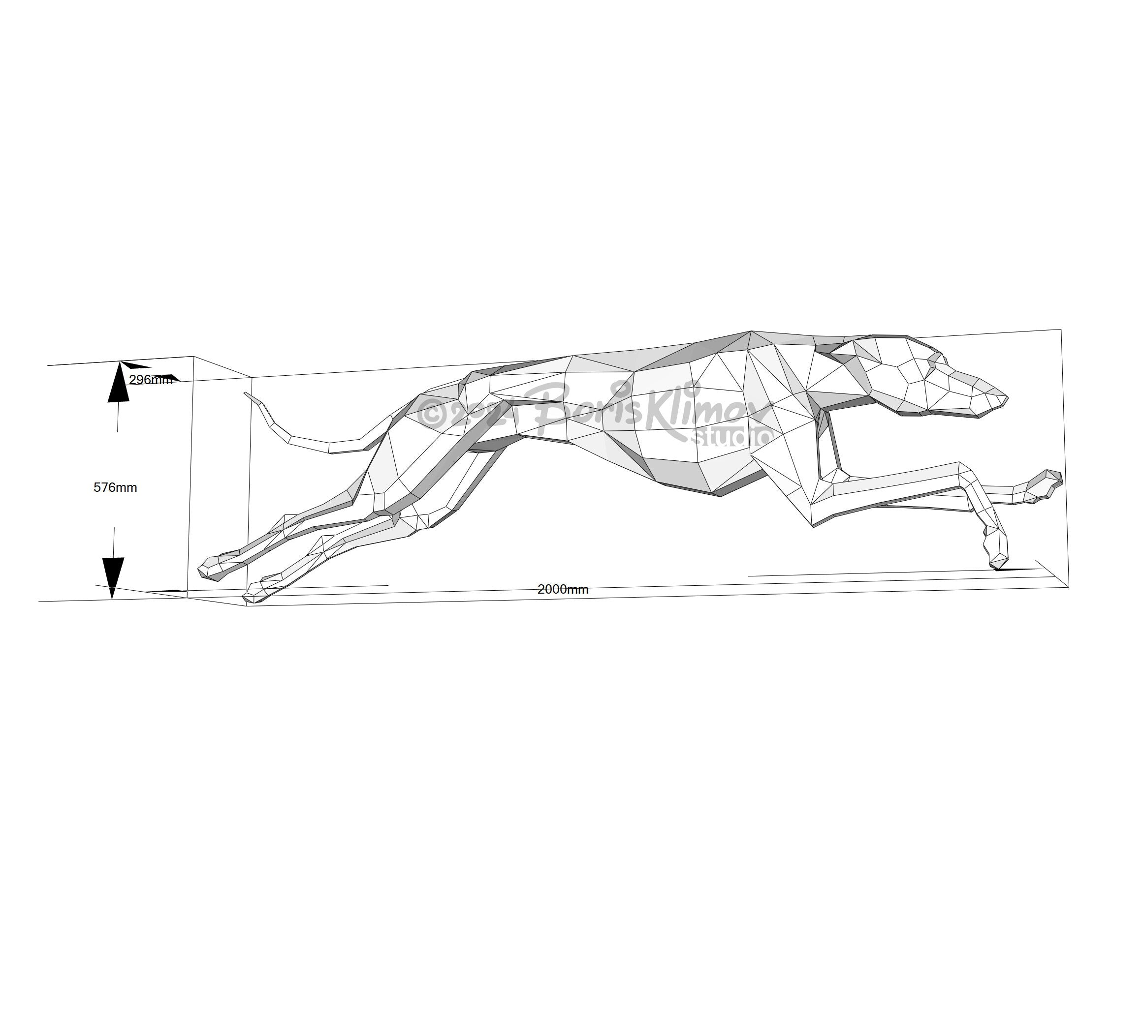 Greyhound Metal Welding DIY Digital Plan (.PDF, .DXF)