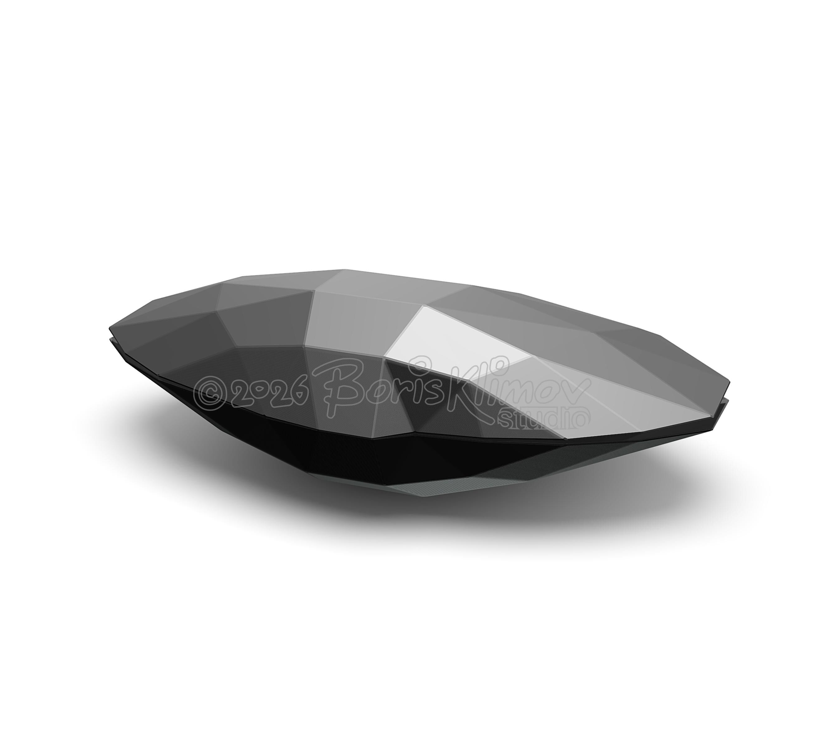 Clam 3d sculpture. DIY Welding Plan. Digital files (.pdf, .dxf CNC Cutting)