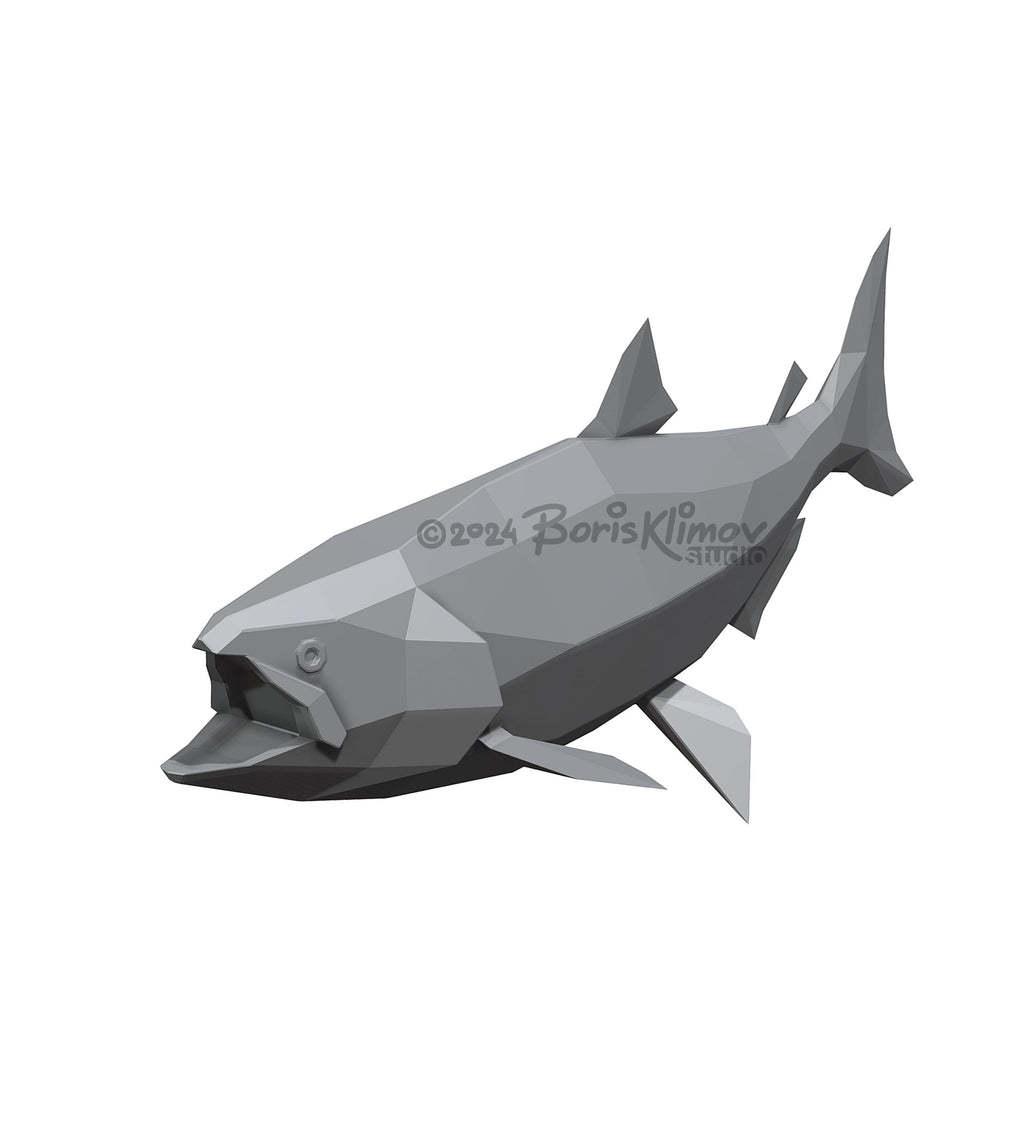 Salmon Metal Welding Pattern – DIY 3D Figure Files (PDF, DXF)