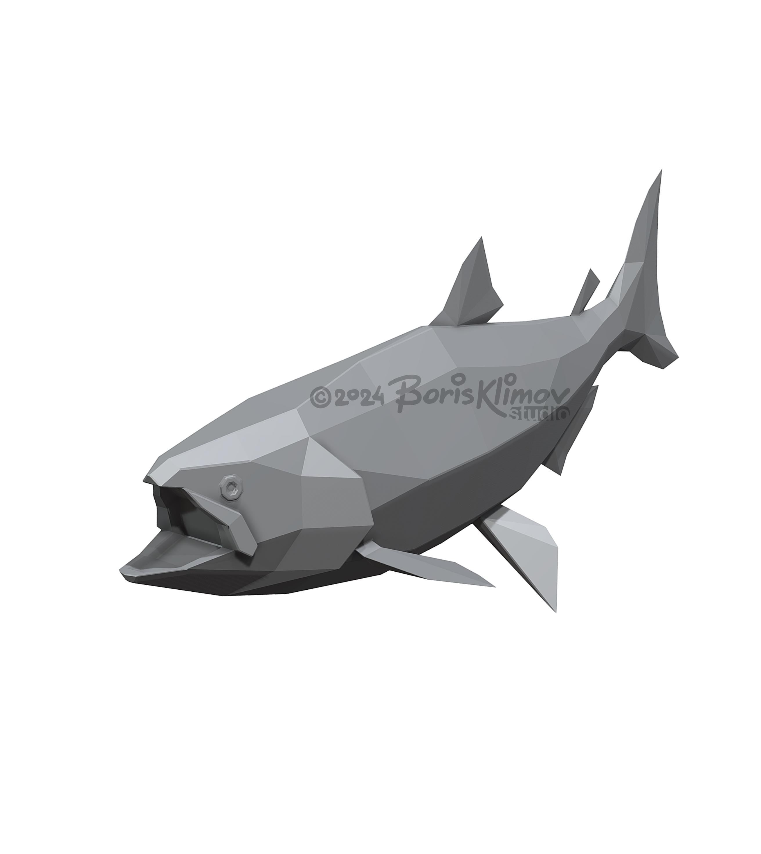 Salmon Metal Welding Pattern – DIY 3D Figure Files (PDF, DXF)