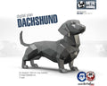 Dachshund 3d sculpture. DIY Welding Plan. Digital files (.pdf, .dxf CNC Cutting)