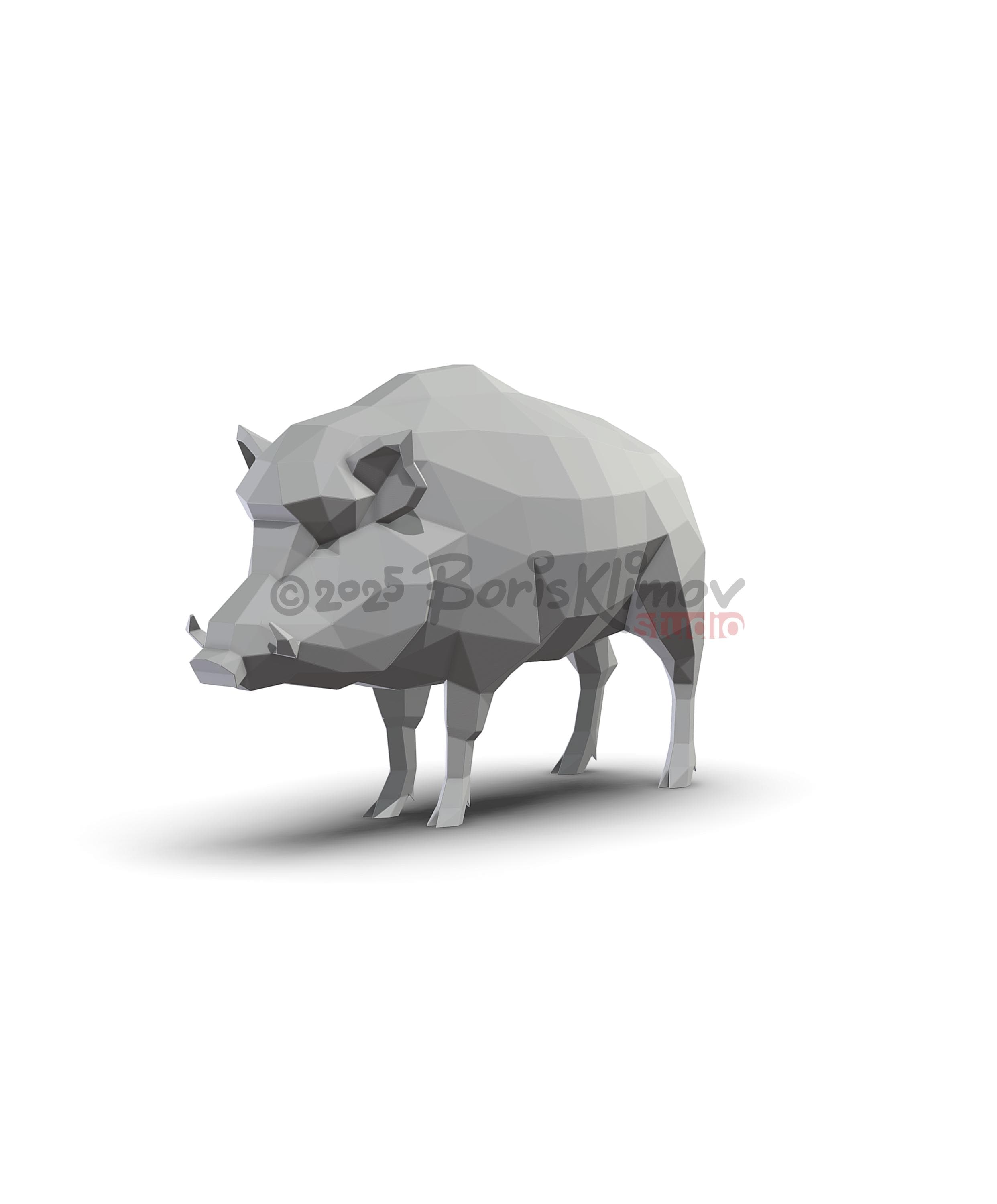 Boar! Weld it yourself with Digital plan for metal. Set of digital files include .pdf – scheme, .dxf – CNC cutting.
