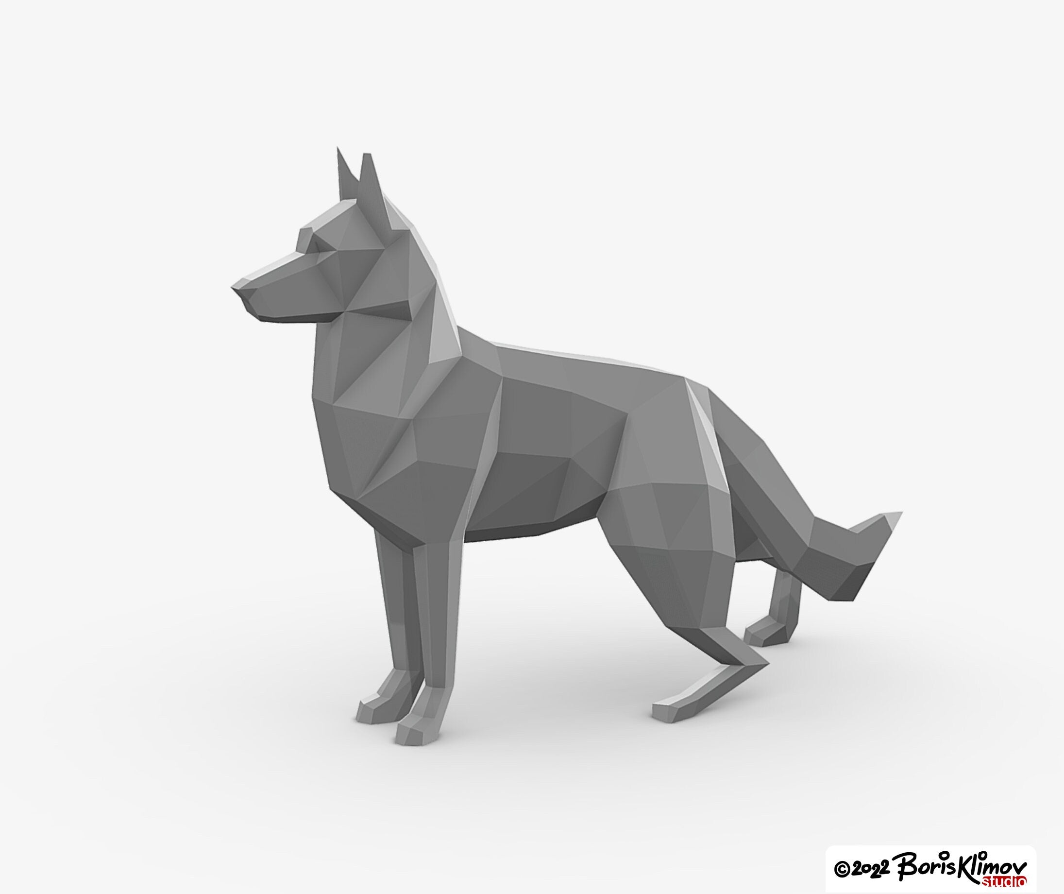 German shepherd! Weld it yourself with Digital plan for metal. Set of digital files include: .pdf – scheme, .dxf – CNC cutting.