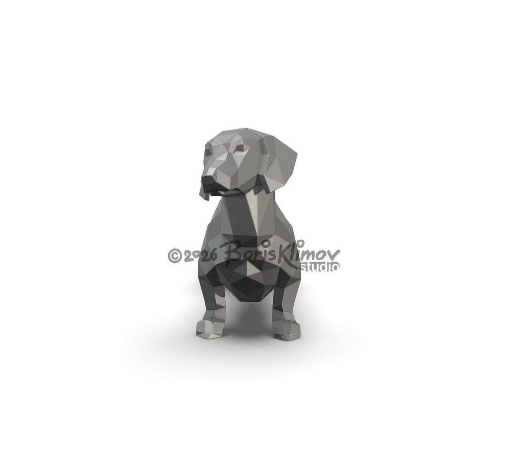 Dachshund 3d sculpture. DIY Welding Plan. Digital files (.pdf, .dxf CNC Cutting)