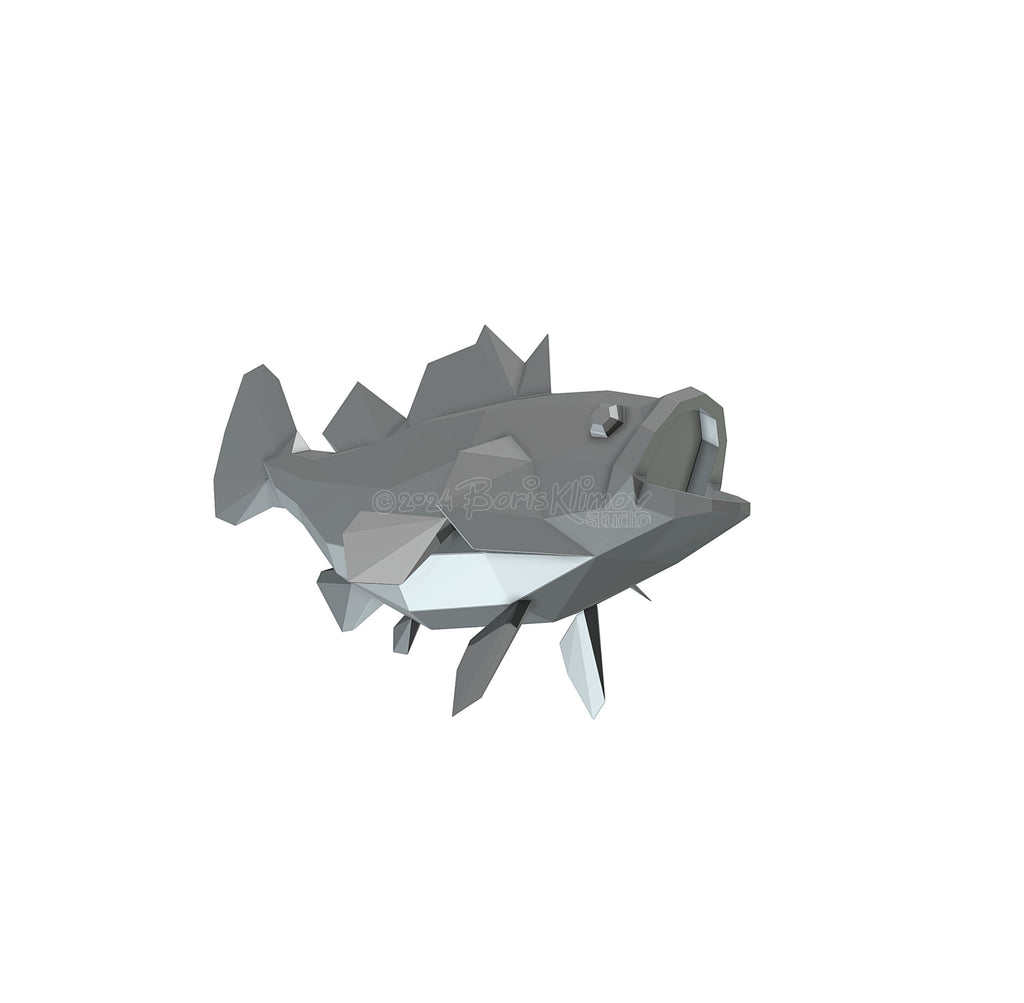 Cod fish! Weld it yourself with Digital plan for metal. Set of digital files include .pdf – scheme, .dxf – CNC cutting.