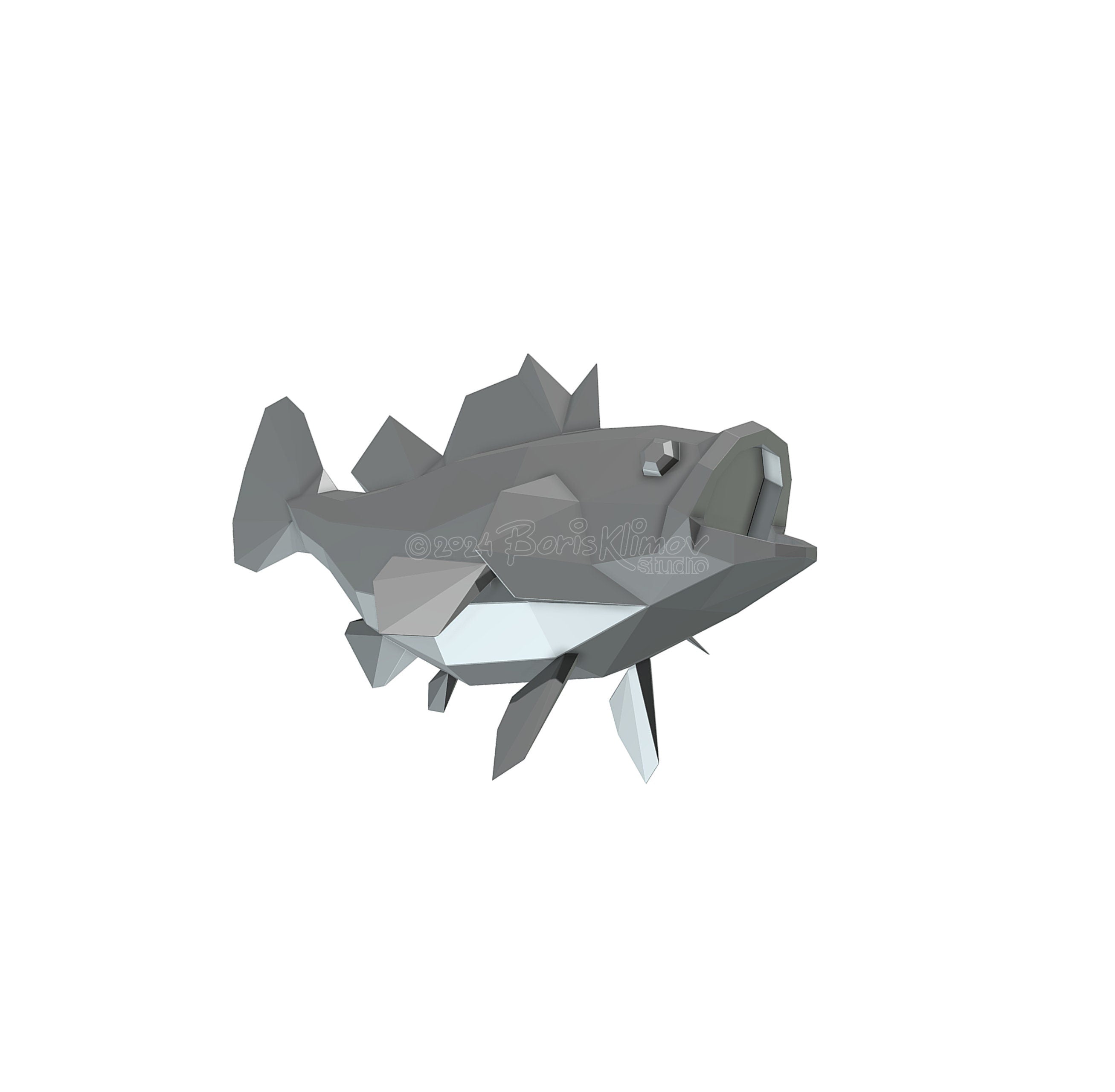 Cod fish! Weld it yourself with Digital plan for metal. Set of digital files include .pdf – scheme, .dxf – CNC cutting.