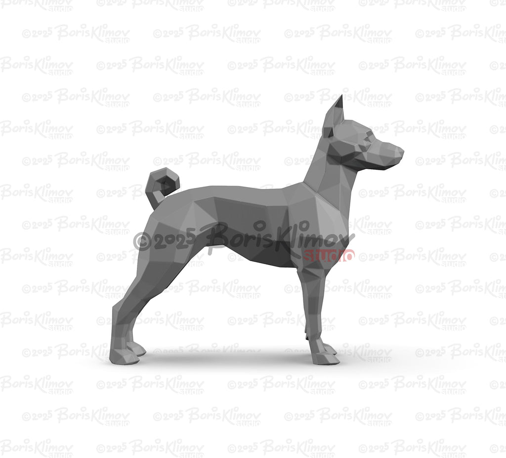 Basenji metal. DIY Welding Plan. Digital files (.pdf, .dxf CNC Cutting)