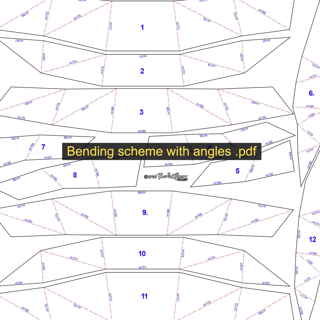 Clam 3d sculpture. DIY Welding Plan. Digital files (.pdf, .dxf CNC Cutting)