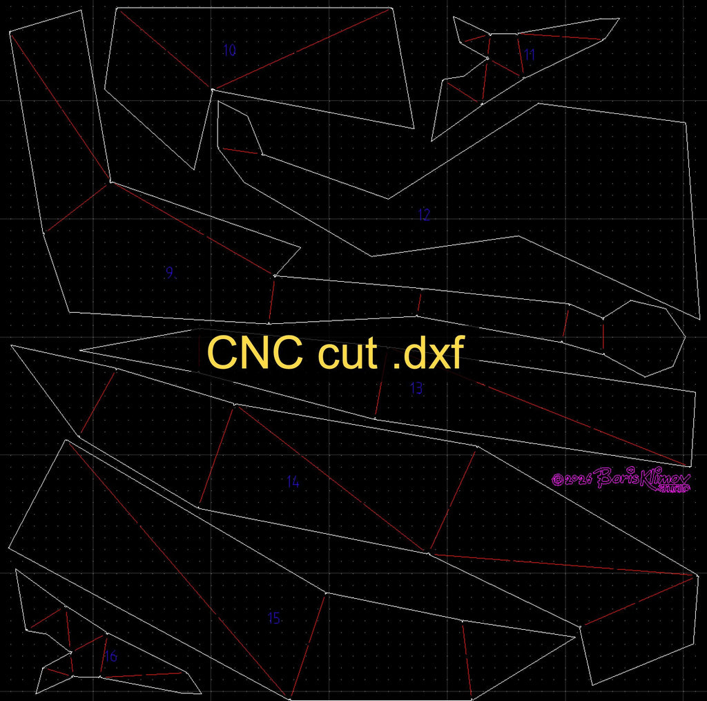 Fox 3d sculpture. DIY Welding Plan. Digital files (.pdf, .dxf CNC Cutting)