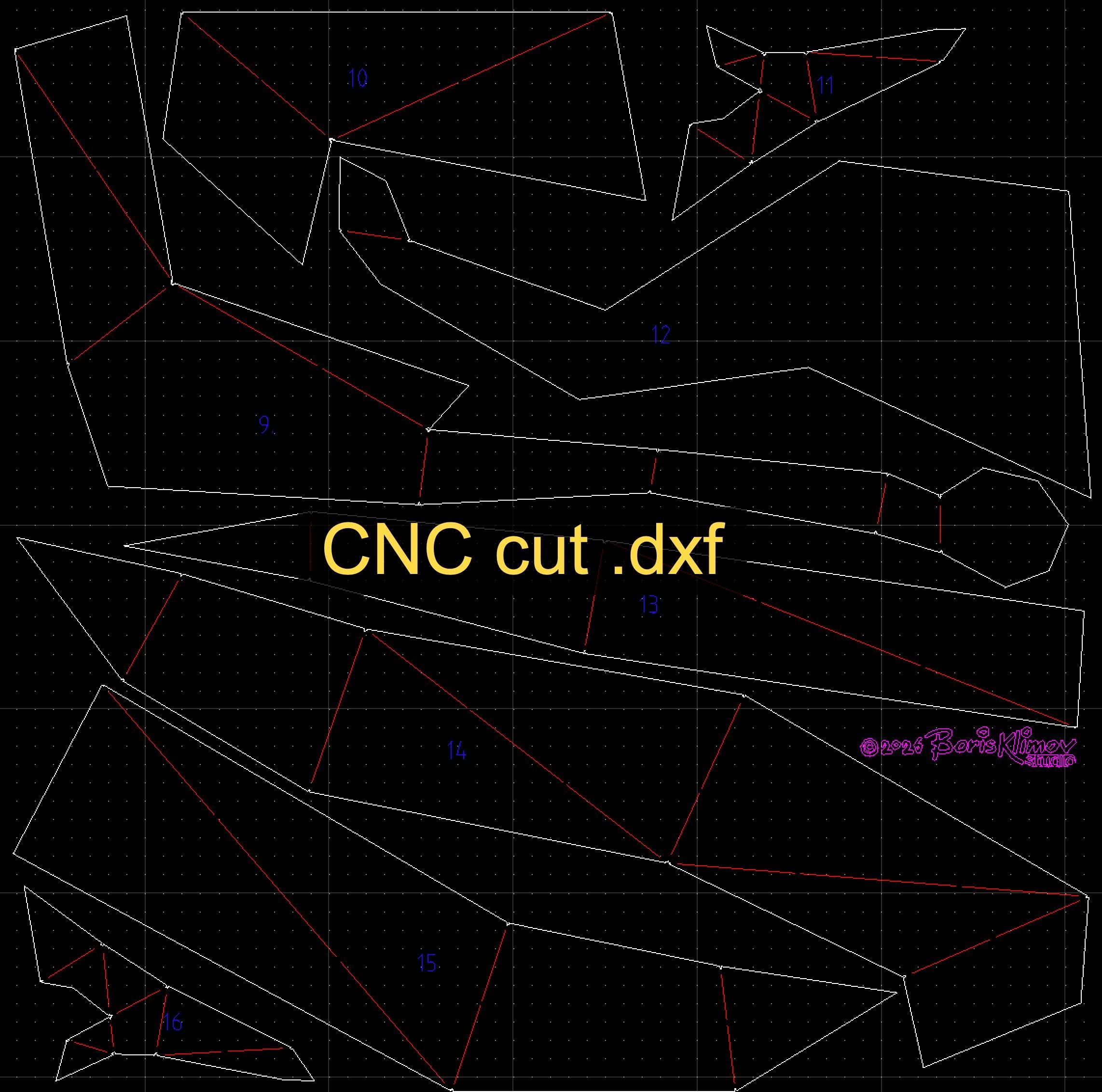 Fox 3d sculpture. DIY Welding Plan. Digital files (.pdf, .dxf CNC Cutting)