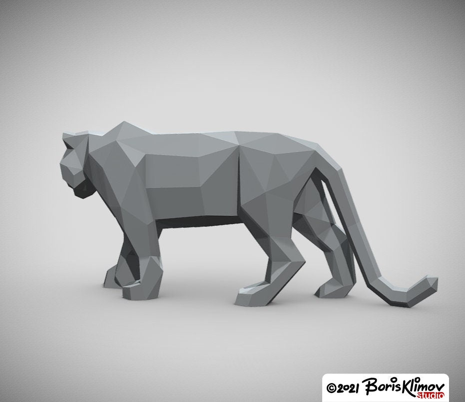 Tiger 3D sculpture, Metal Welding Digital Plan (PDF & DXF)