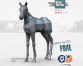 Foal, colt, baby horse! RIVET it yourself with Digital plan for metal, files: .pdf (instruction), .dxf (for CNC cutting)