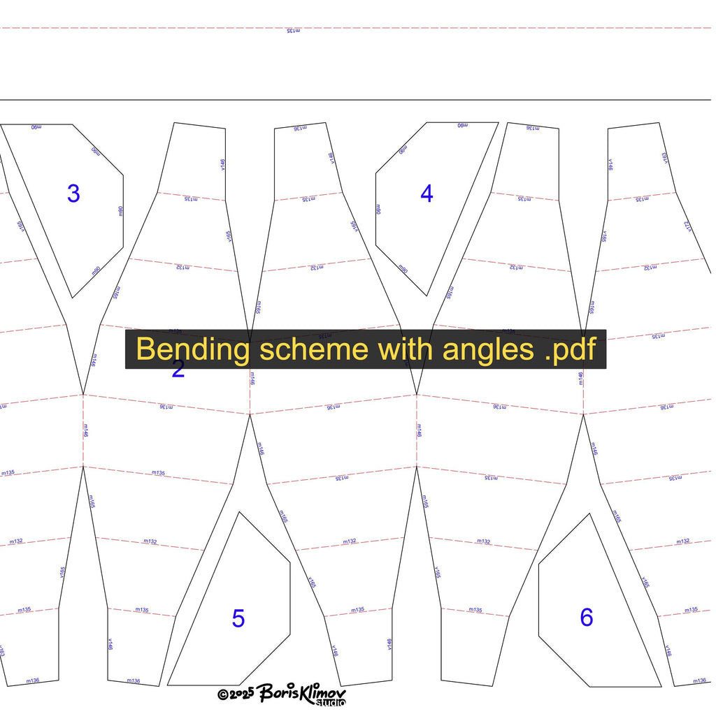 Candy cane 3d sculpture. DIY Welding Plan. Digital files (.pdf, .dxf CNC Cutting)