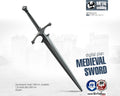 Medieval Sword 3d sculpture. DIY Welding Plan. Digital files (.pdf, .dxf CNC Cutting)