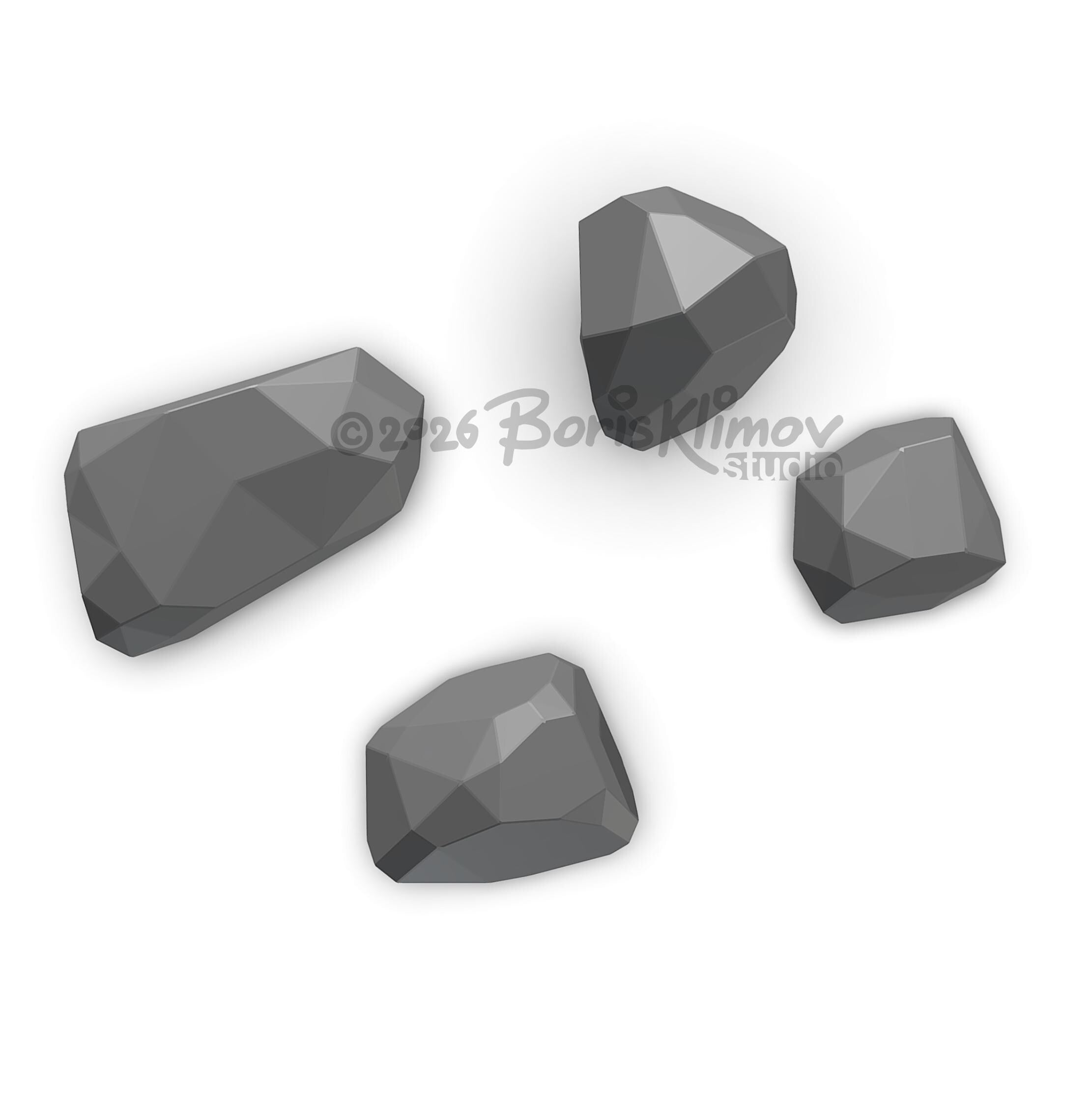 Stones 3d sculpture. DIY Welding Plan. Digital files (.pdf, .dxf CNC Cutting)