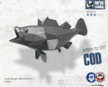 Cod fish! Weld it yourself with Digital plan for metal. Set of digital files include .pdf – scheme, .dxf – CNC cutting.