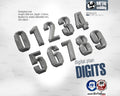 3D Metal Digits Pattern. DXF PDF Welding Template (Digital Download)