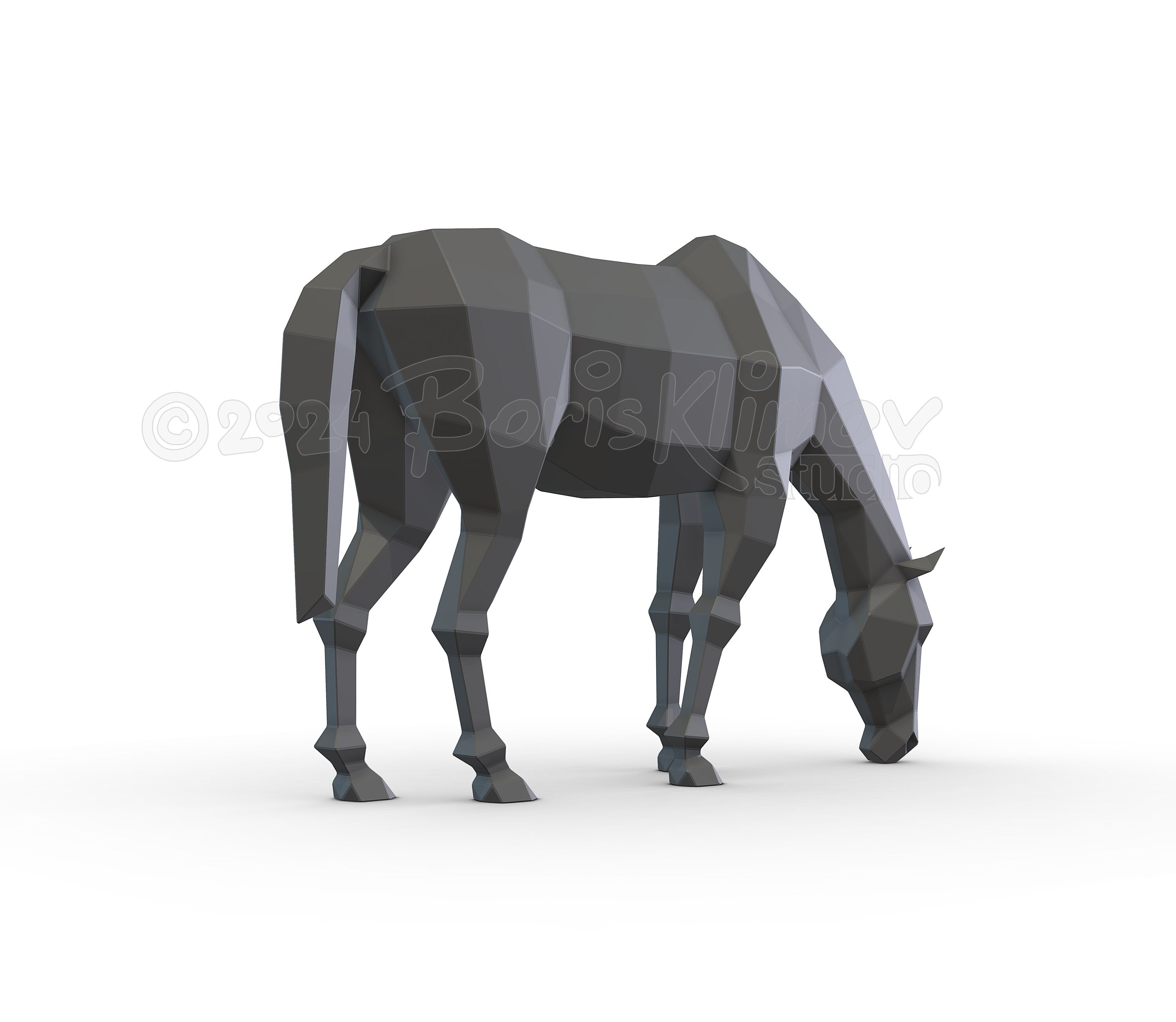 DIY Metal Horse Sculpture Plan: CNC Cut/Weld (pdf/dxf)