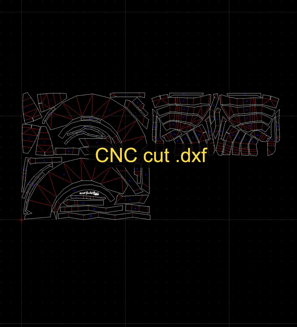 Spartan helmet 3d sculpture. DIY Welding Plan. Digital files (.pdf, .dxf CNC Cutting)