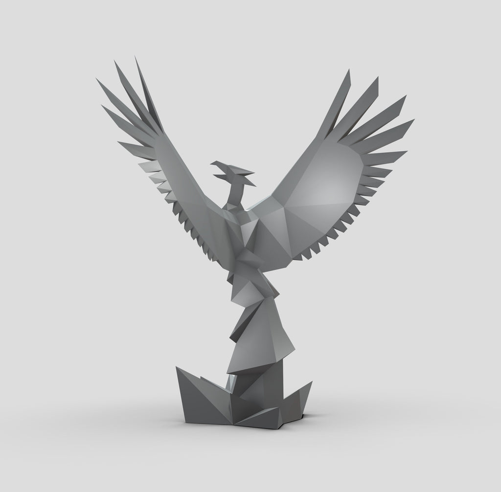 Phoenix! Weld it yourself with Digital plan for metal. Set of digital files include: .pdf – scheme, .dxf – CNC cutting.