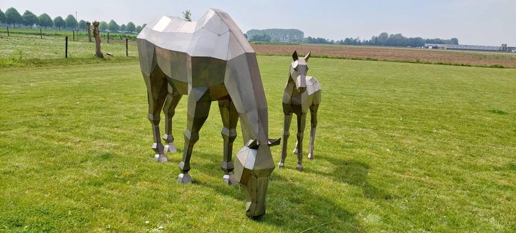 DIY Metal Horse Sculpture Plan: CNC Cut/Weld (pdf/dxf)
