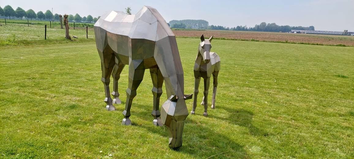 DIY Metal Horse Sculpture Plan: CNC Cut/Weld (pdf/dxf)