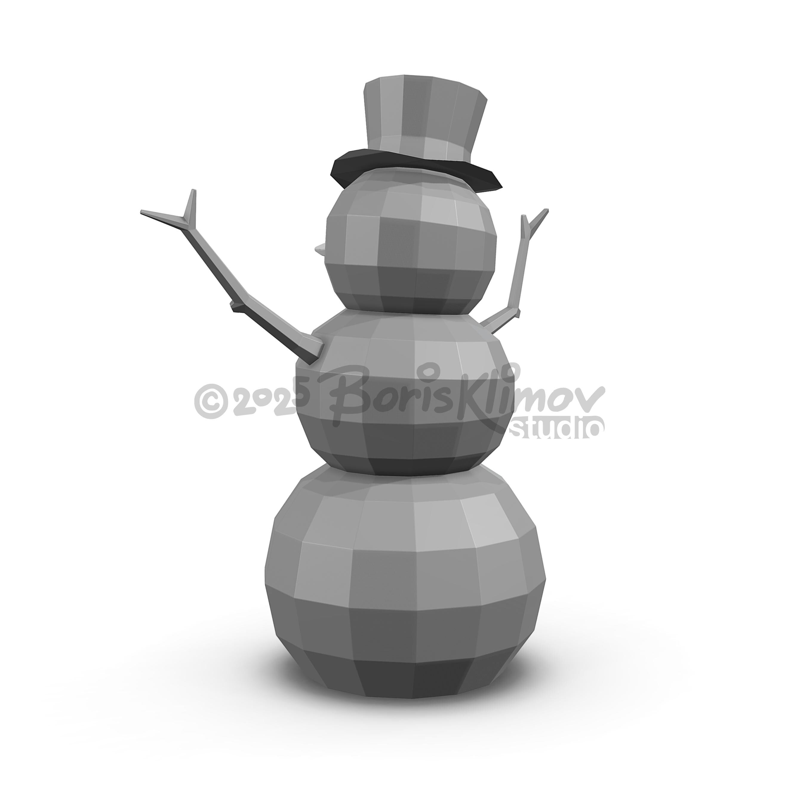 Snowman 3d sculpture. DIY Welding Plan. Digital files (.pdf, .dxf CNC Cutting)