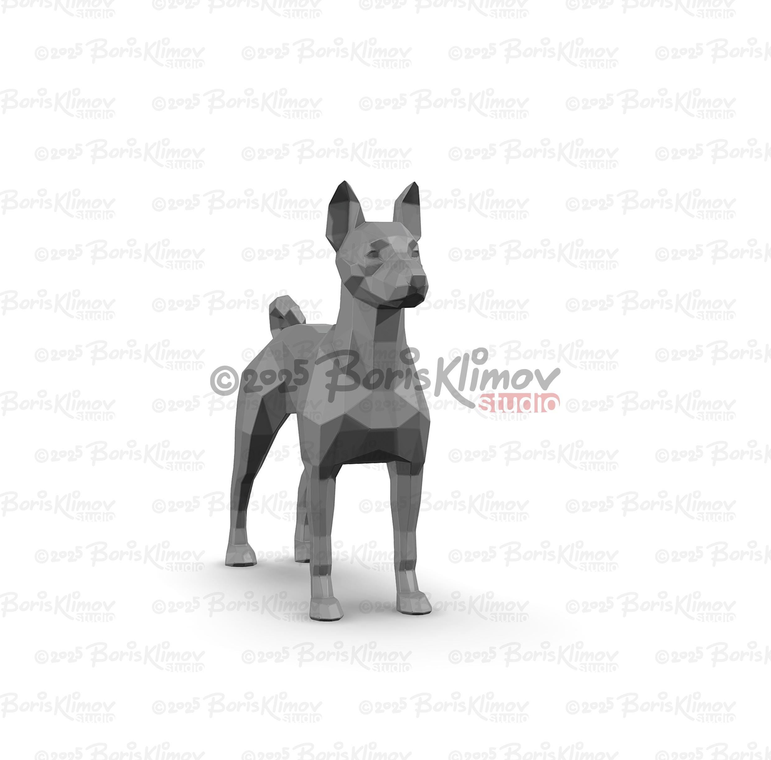 Basenji metal. DIY Welding Plan. Digital files (.pdf, .dxf CNC Cutting)