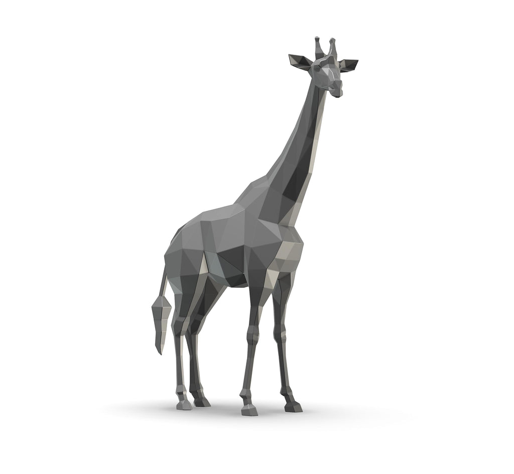 Giraffe 3d sculpture. DIY Welding Plan. Digital files (.pdf, .dxf CNC Cutting)