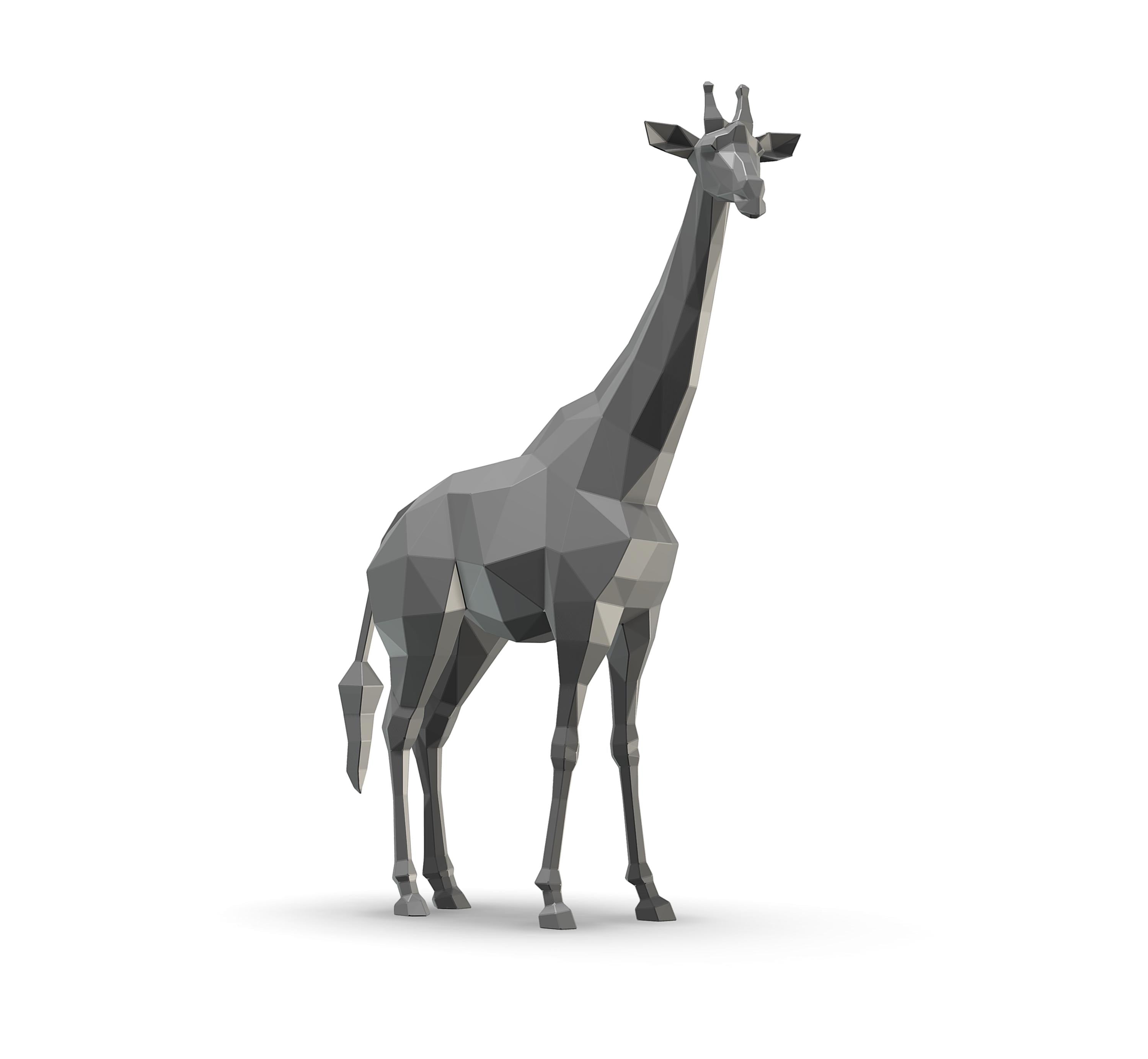 Giraffe 3d sculpture. DIY Welding Plan. Digital files (.pdf, .dxf CNC Cutting)