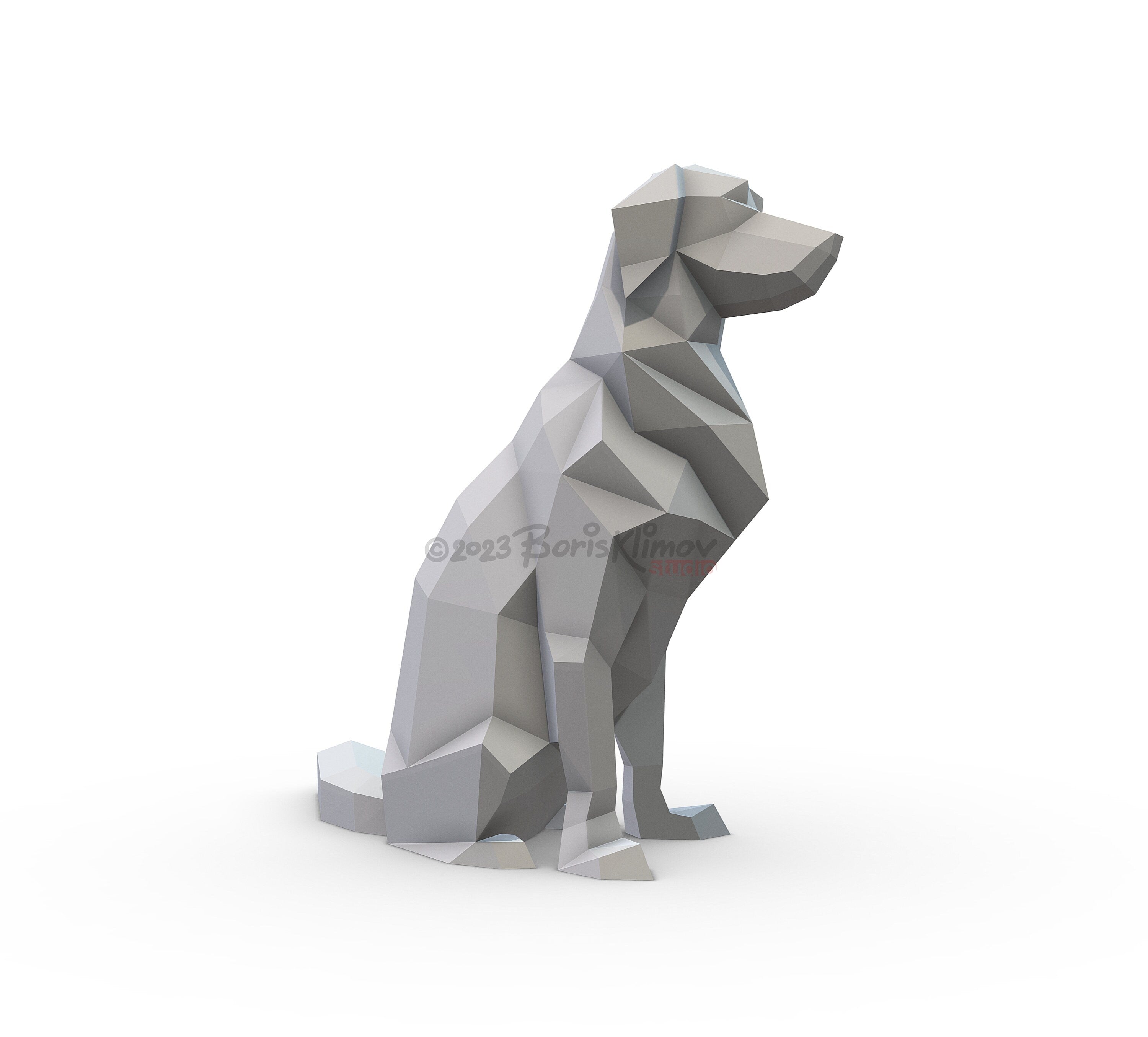 Golden Retriever! Weld it yourself with Digital plan for metal. Set of digital files include: .pdf – scheme, .dxf – CNC cutting.