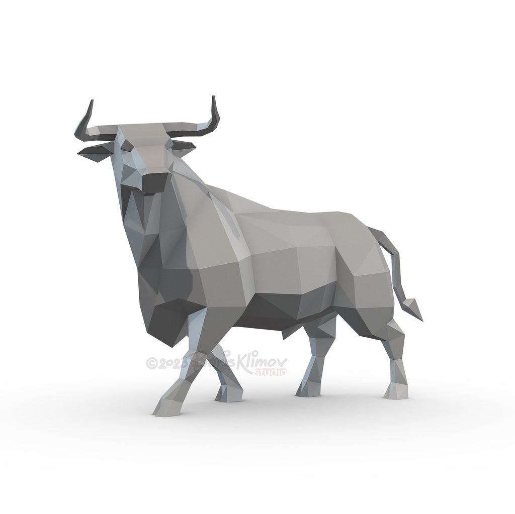 DIY Metal Bull Welding Project: CNC Cutting Digital Plan (pdf & dxf)