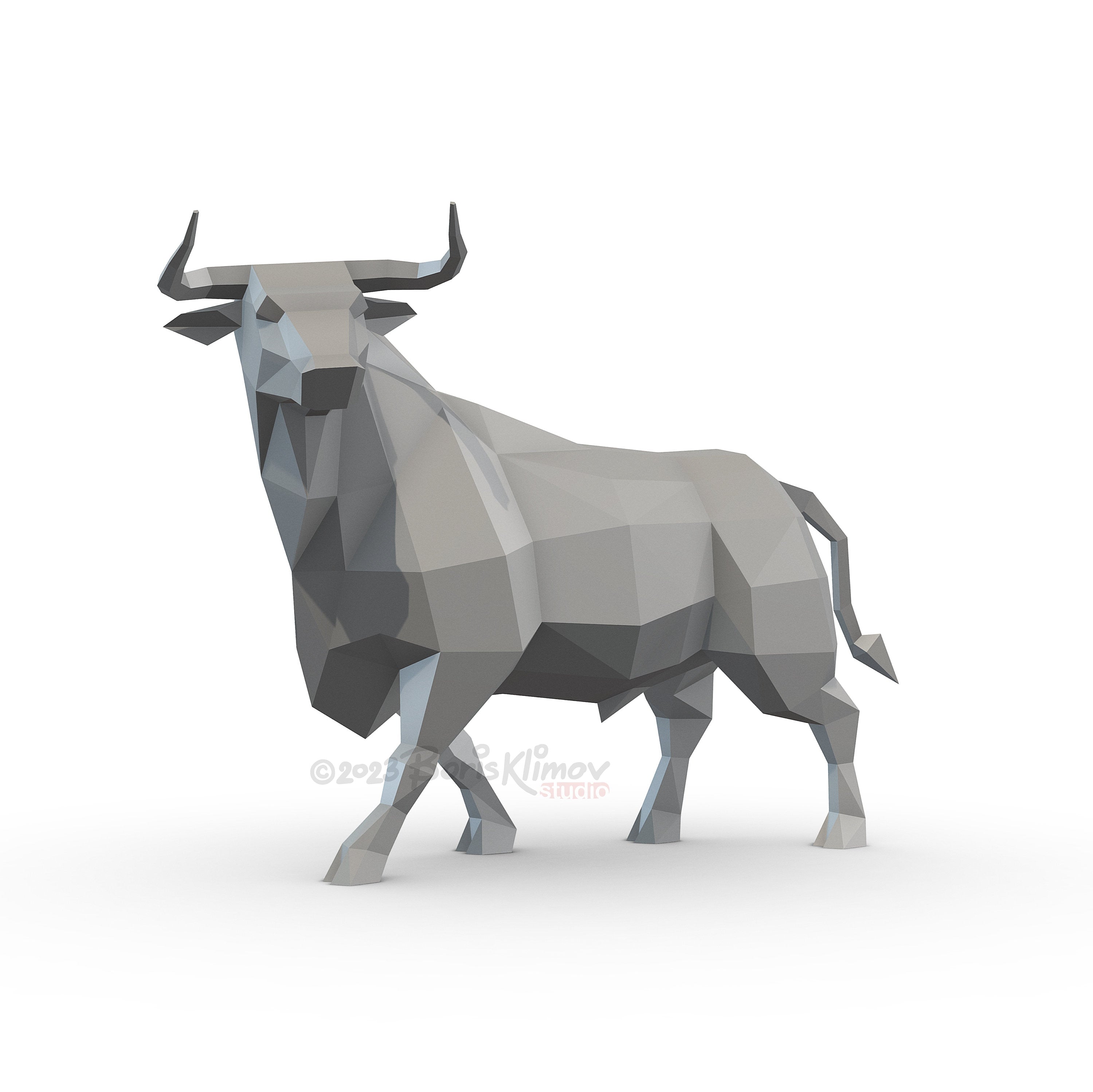 DIY Metal Bull Welding Project: CNC Cutting Digital Plan (pdf & dxf)