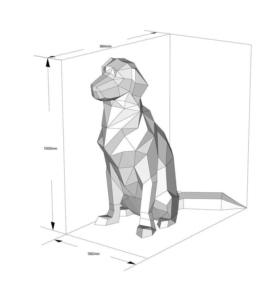 Golden Retriever! Weld it yourself with Digital plan for metal. Set of digital files include: .pdf – scheme, .dxf – CNC cutting.