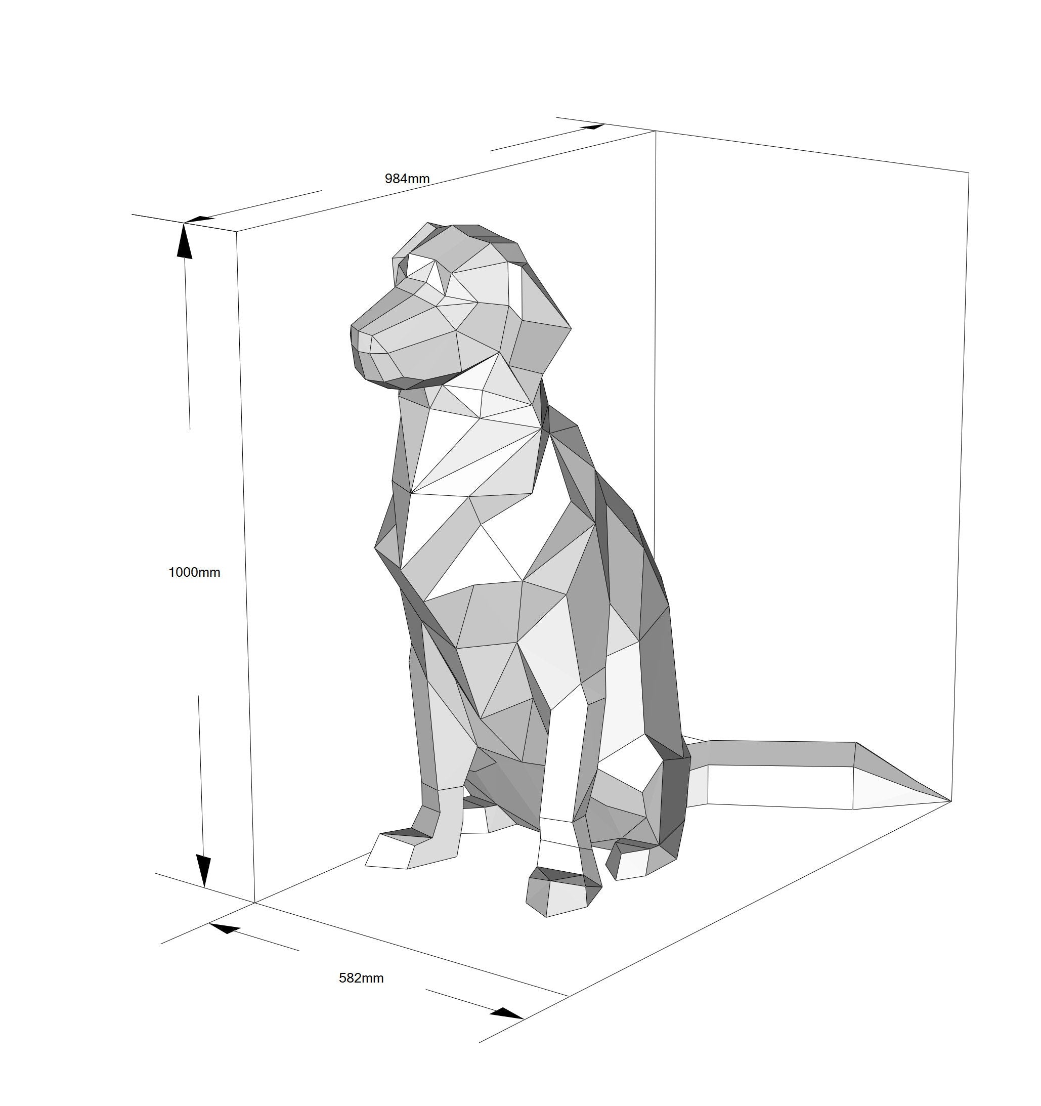 Golden Retriever! Weld it yourself with Digital plan for metal. Set of digital files include: .pdf – scheme, .dxf – CNC cutting.