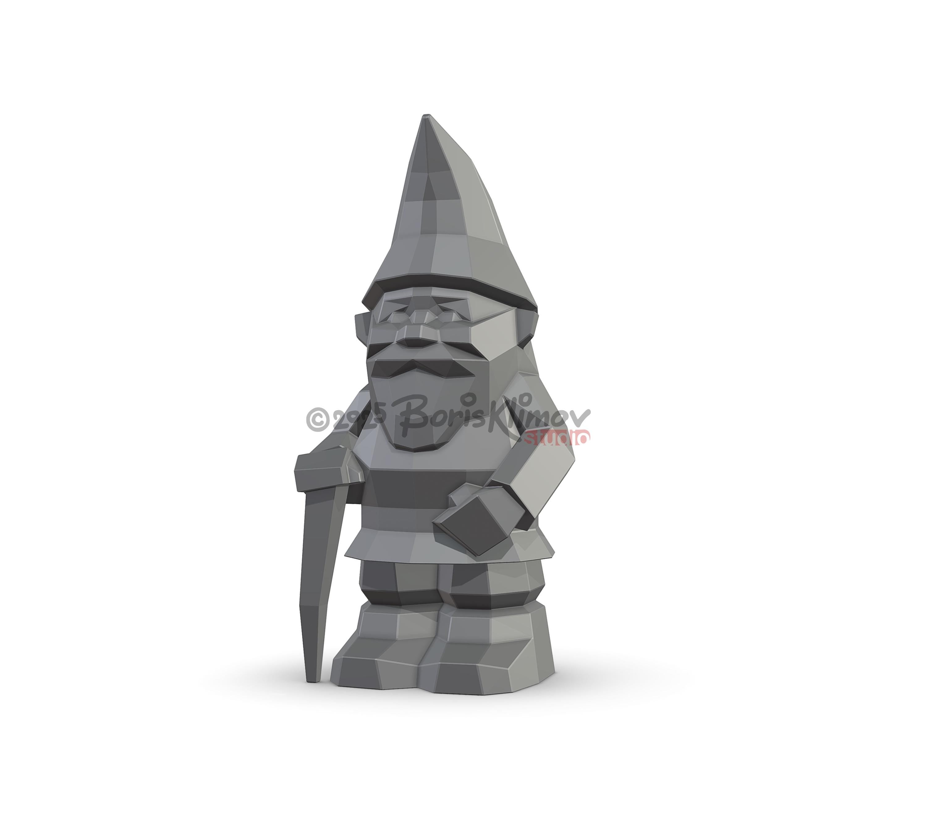 DIY Garden Gnome Metal Welding Plan. Digital files (.pdf, .dxf CNC Cutting)
