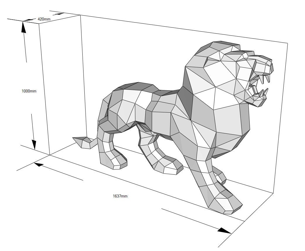 Metal Lion Welding Project: DIY CNC Cutting Plan (pdf/dxf)