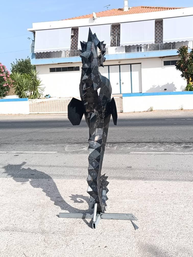 Sea horse! Weld it yourself with Digital plan for metal: .pdf – scheme, .dxf – CNC cutting