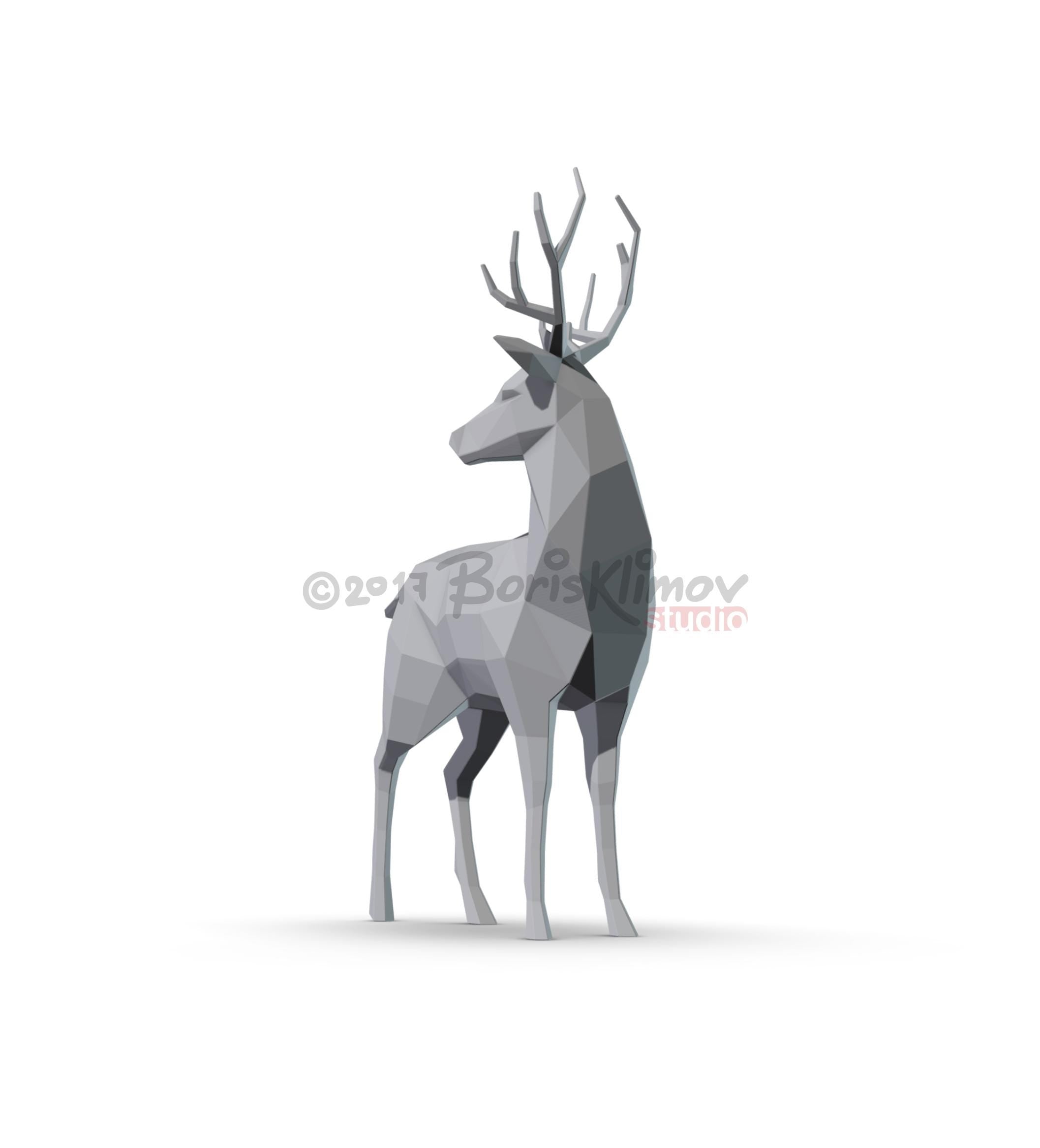 Deer! Weld it yourself with Digital plan for metal. Set of digital files include .pdf – scheme, .dxf – CNC cutting.