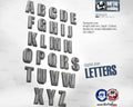 3D Metal Letters Pattern. DXF PDF Welding Template (Digital Download)