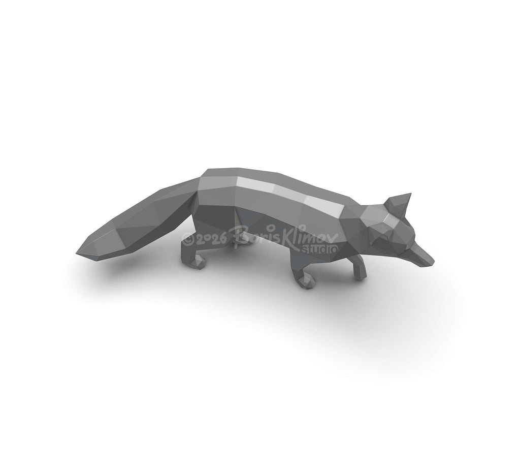 Fox 3d sculpture. DIY Welding Plan. Digital files (.pdf, .dxf CNC Cutting)
