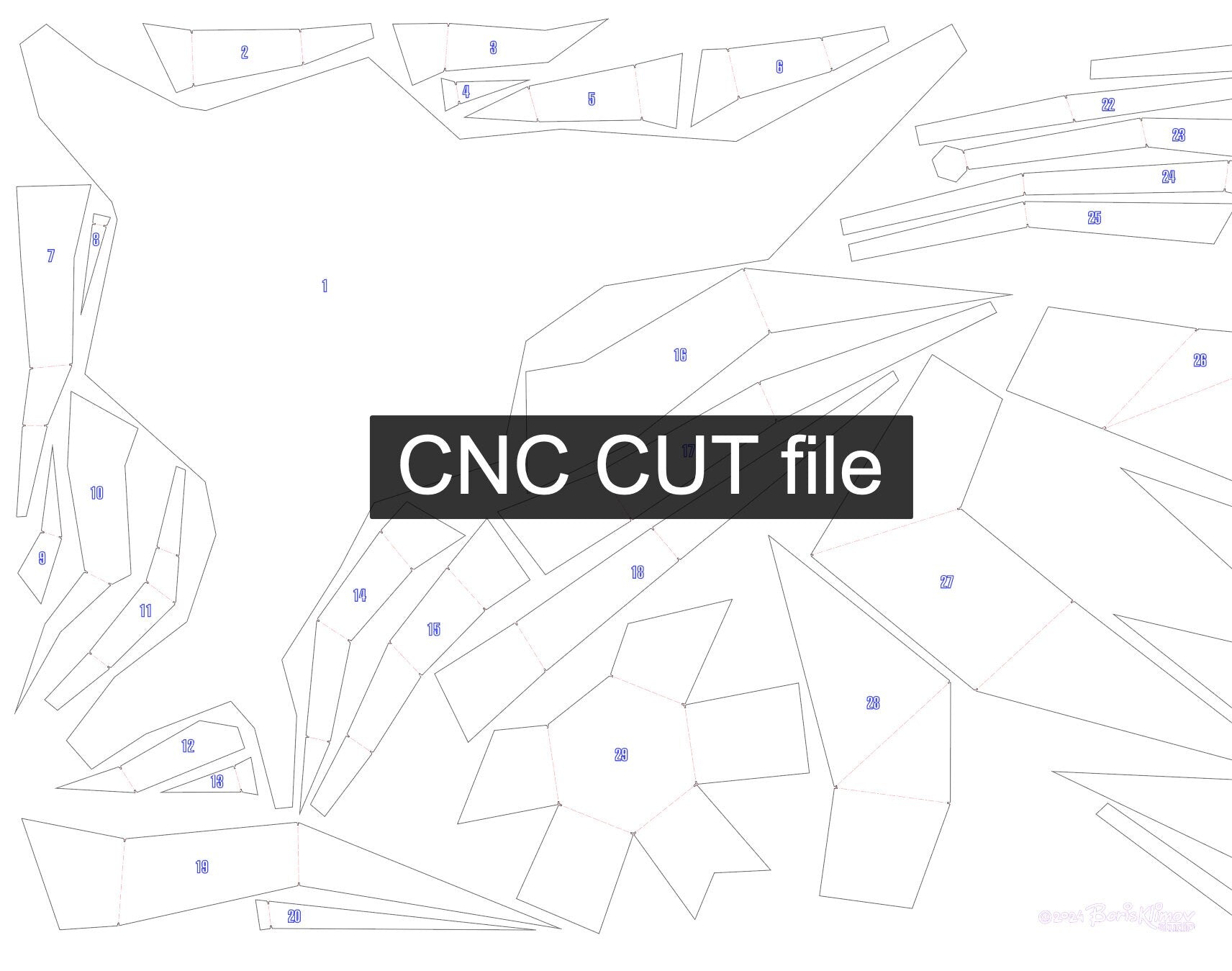 DIY Metal Tree Welding Plan: CNC Cutting Files (.pdf & .dxf)