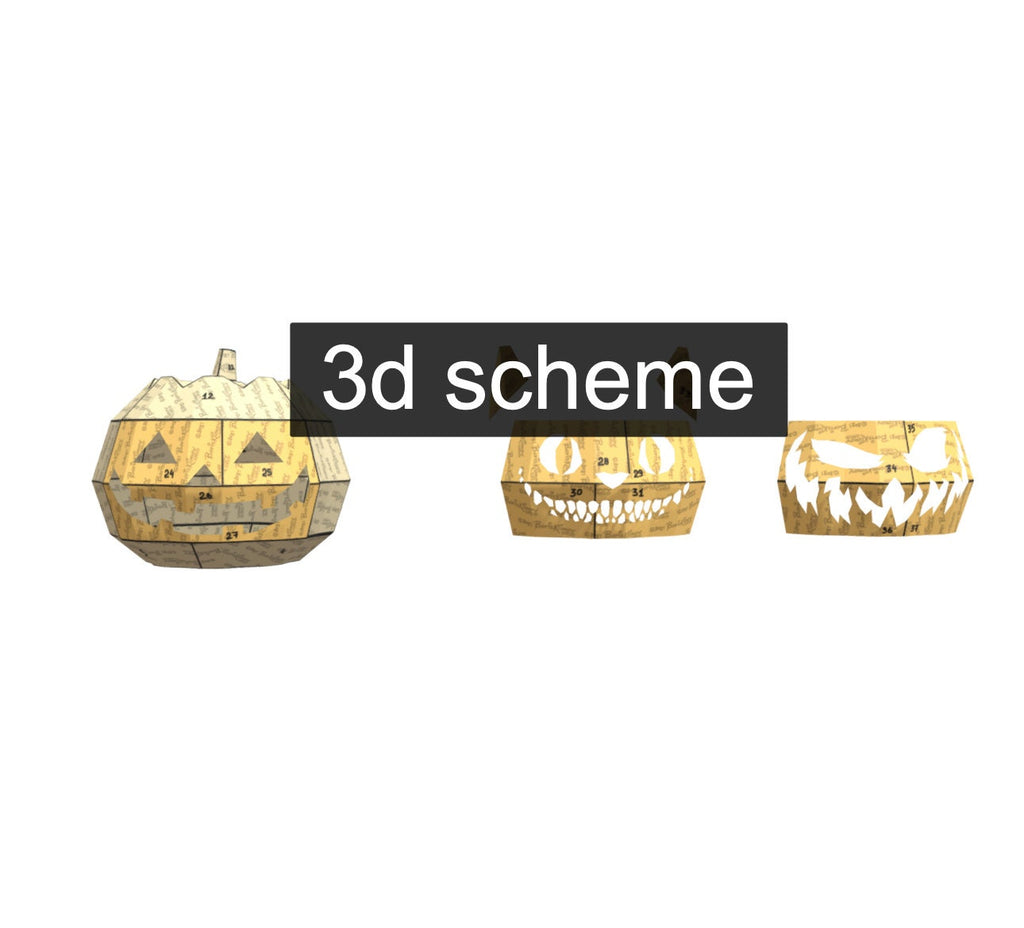 Halloween Pumpkins Metal Welding DIY Plan (Digital Files .dxf .pdf)