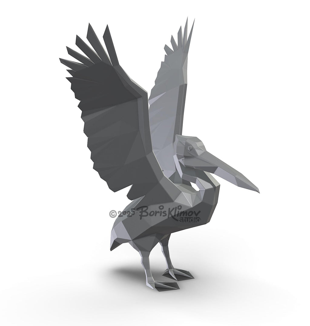 Pelican! Weld it yourself with Digital plan for metal. Set of digital files include .pdf – scheme, .dxf – CNC cutting.