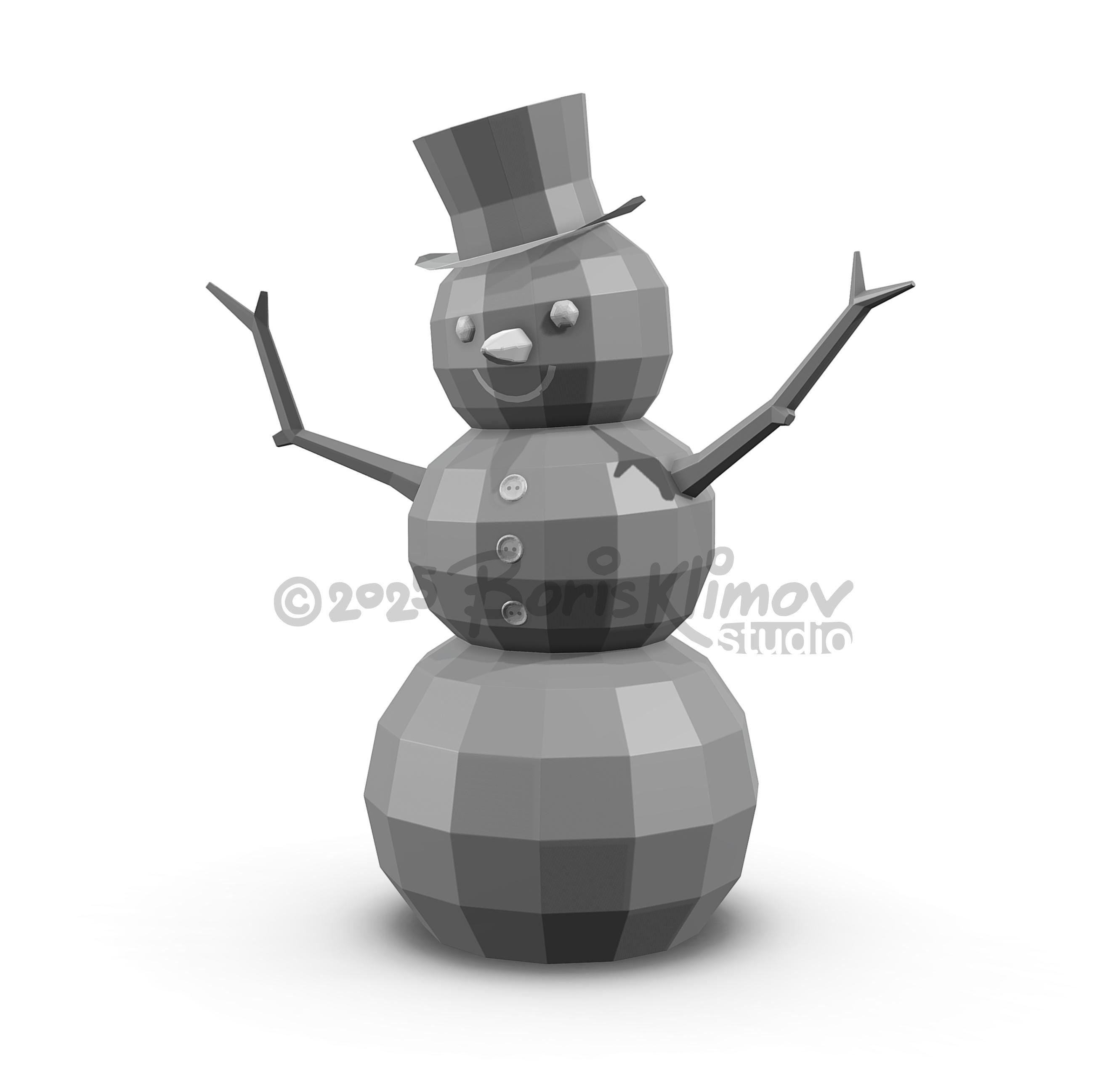 Snowman 3d sculpture. DIY Welding Plan. Digital files (.pdf, .dxf CNC Cutting)