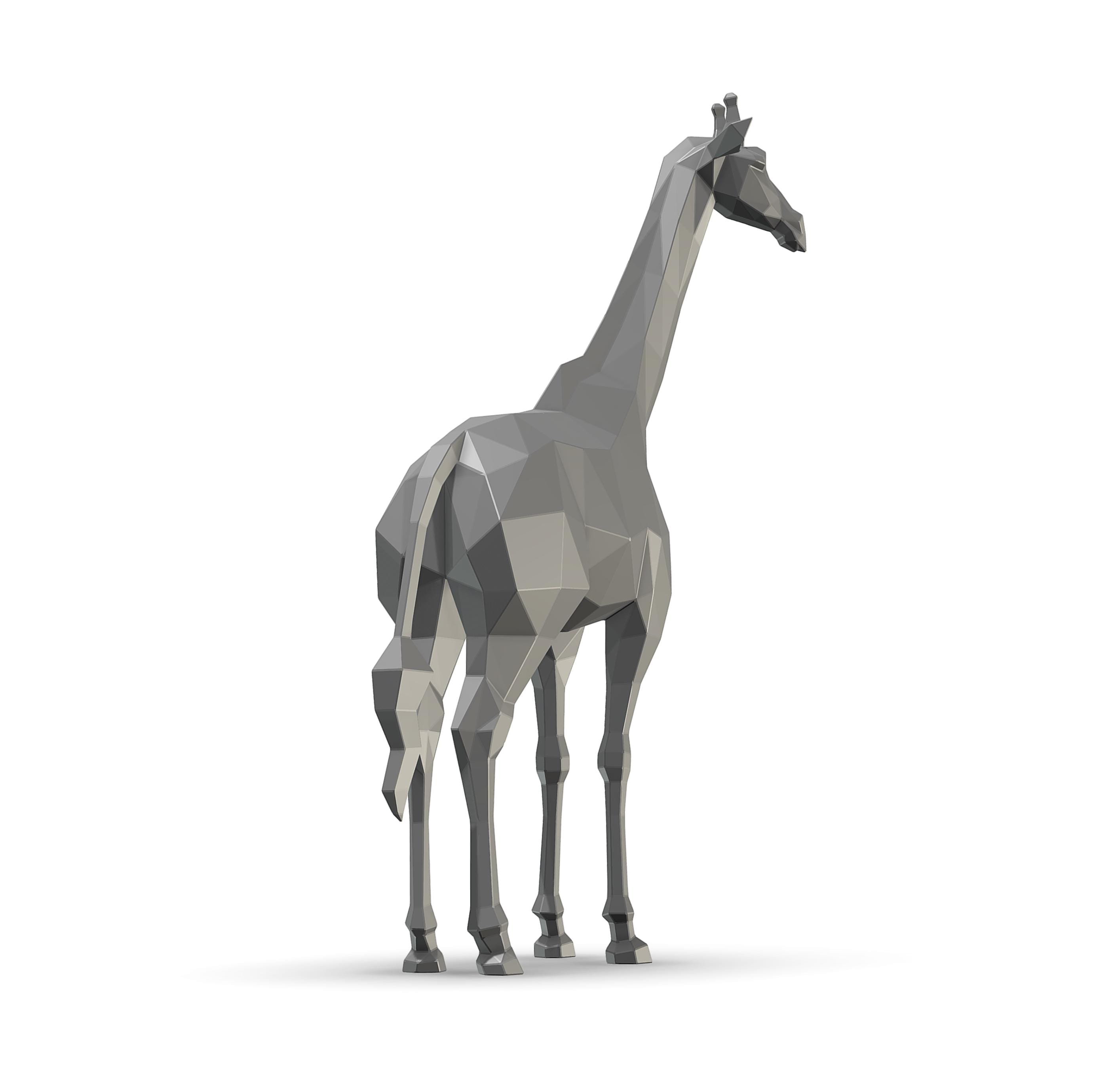 Giraffe 3d sculpture. DIY Welding Plan. Digital files (.pdf, .dxf CNC Cutting)